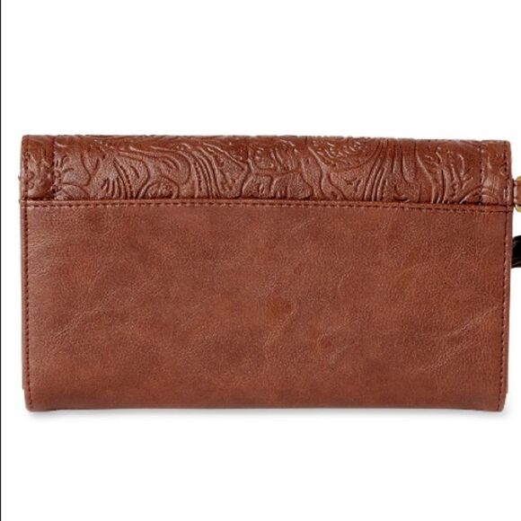 Embroidery Brown wristlet   - Picture 3 of 4